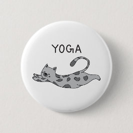 Yoga Cat Button