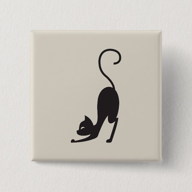 Yoga cat button (Vorderseite)