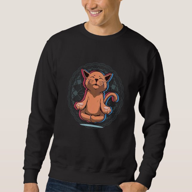 Yoga Cat Hatha Vinyasa Kundalini Ashtanga Power Iy Sweatshirt (Vorderseite)