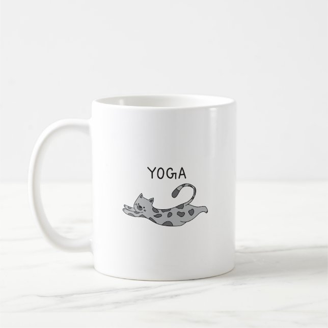 Yoga Cat Kaffeetasse (Links)