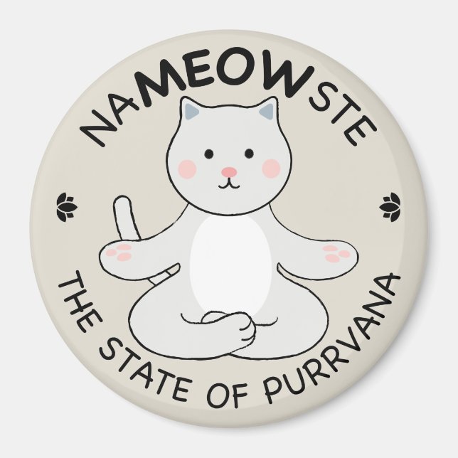 Yoga Cat - Namaste Magnet (Vorne)