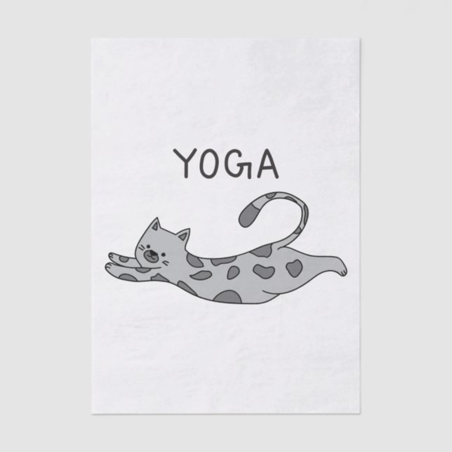 Yoga Cat Seidenpapier (Vorderseite)