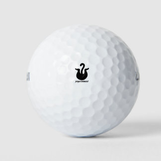 Yoga Cats Calm Cozy Zen Illustration Golfball