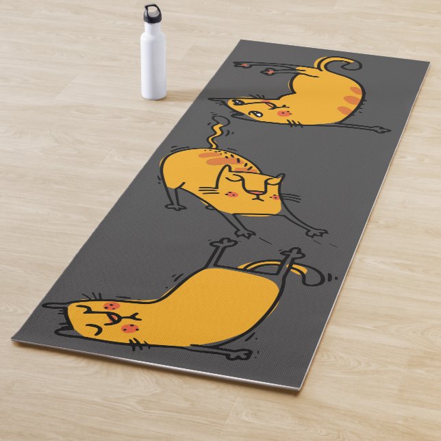 Yoga Cats Gray Yogamatte (Beispiel)