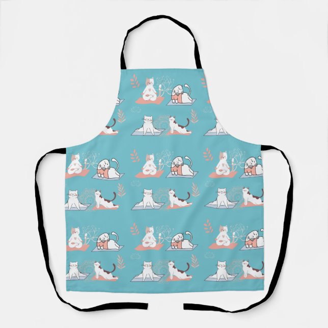 Yoga Cats Lotus Schürze (Vorderseite)