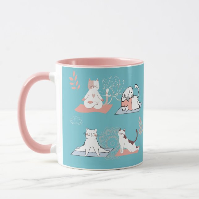 Yoga Cats Lotus Tasse (Links)