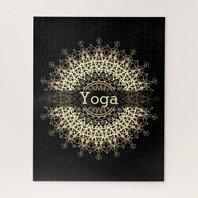 Yoga Center, Yoga, Sport, Mandala, Golden Mandala (Vertikal)