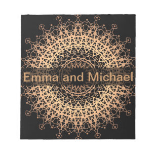 Yoga Center, Yoga, Sport, Mandala, Golden Mandala Notizblock