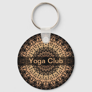 Yoga Center, Yoga, Sport, Mandala, Golden Mandala Schlüsselanhänger