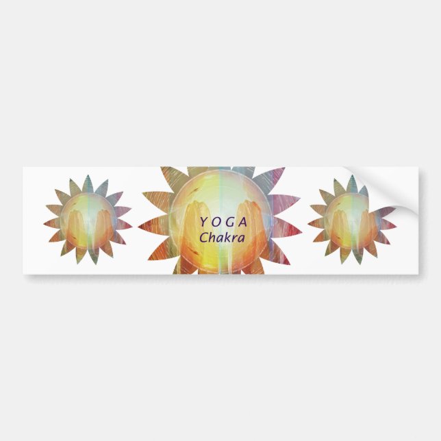 Yoga Chakra Autoaufkleber (Vorne)