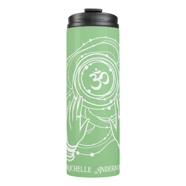 Yoga Chakra Crown Mantra Thermal Tumbler Thermosbecher (Vorderseite)