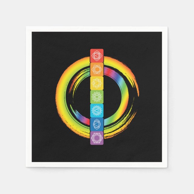 Yoga Chakra Meditation Meditate Inner Peace Gift Serviette (Vorderseite)