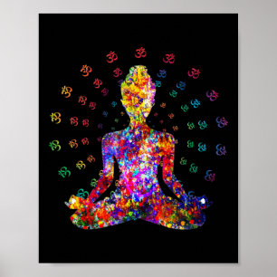 Yoga-Chakra-Spirituelles-Körpersystem-Meditation Poster