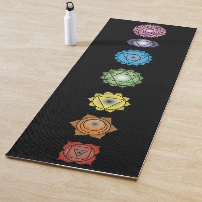 Yoga Chakras sieben Yogamatte (Beispiel)
