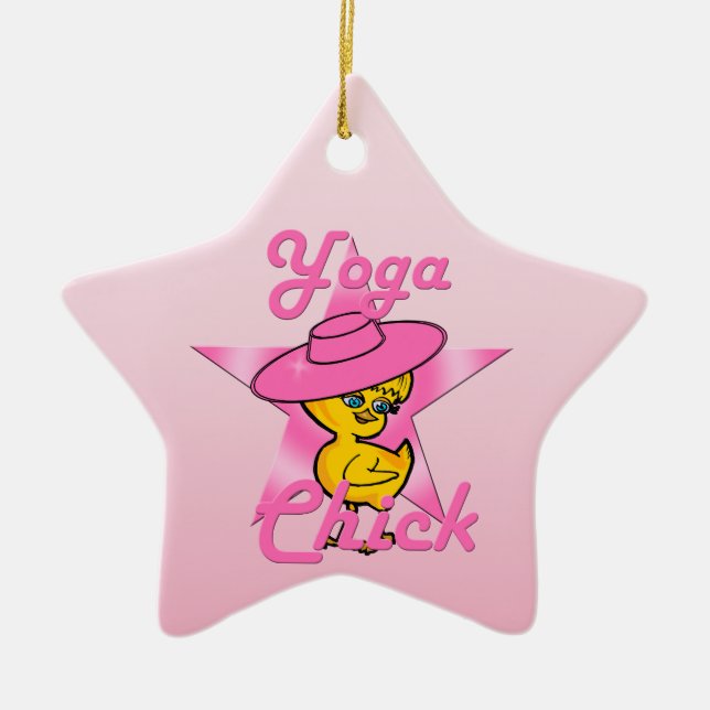Yoga Chick #8 Keramikornament (Vorne)