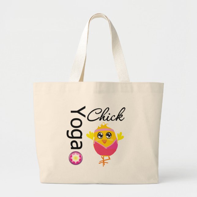 Yoga Chick Jumbo Stoffbeutel (Vorne)