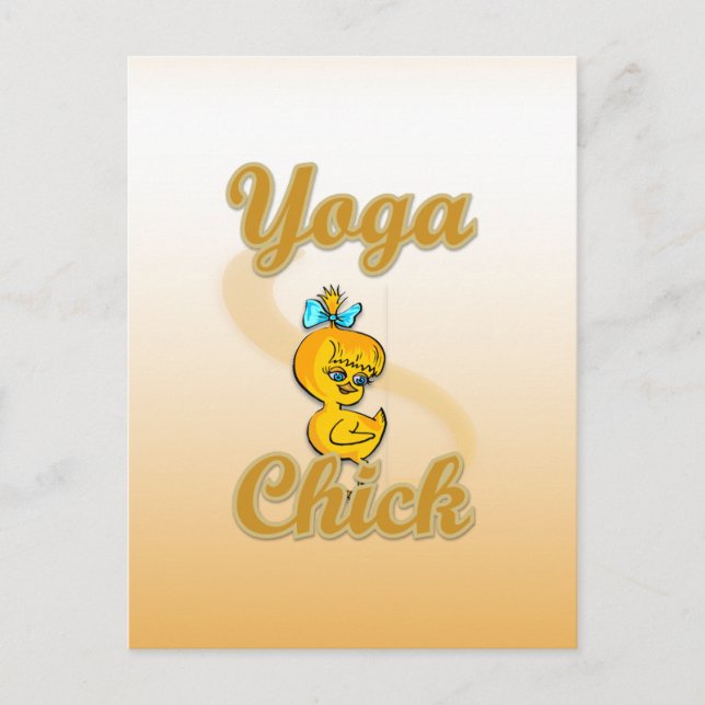 Yoga Chick Postkarte (Vorderseite)