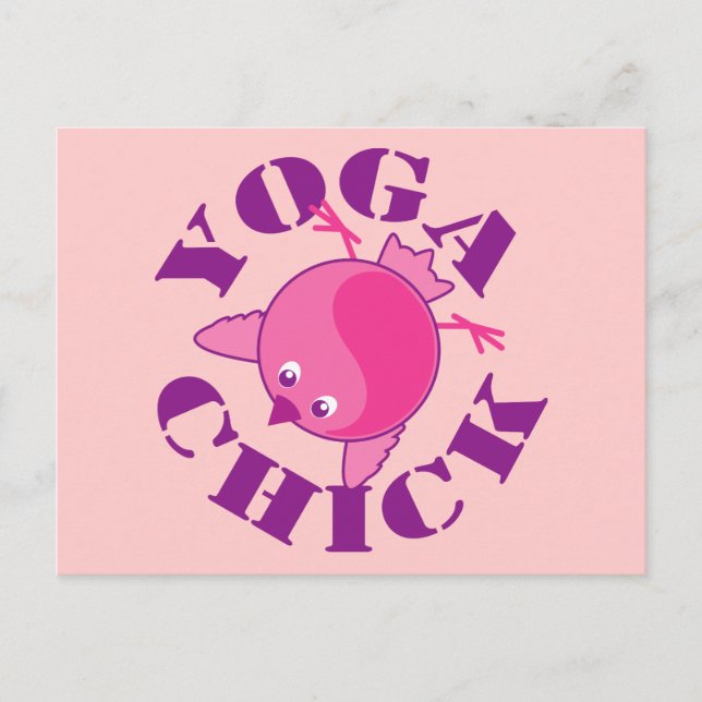 Yoga Chick Postkarte (Vorderseite)