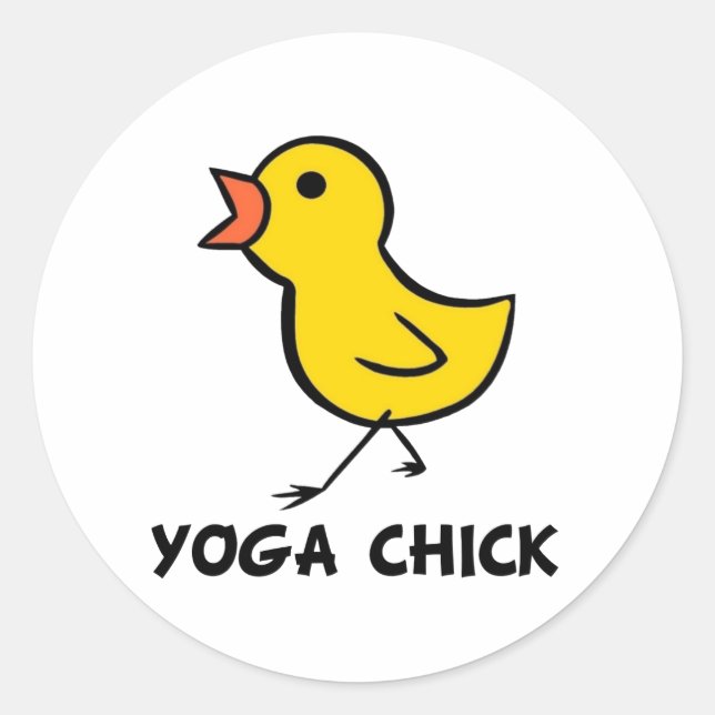 Yoga Chick Sticker (Vorderseite)