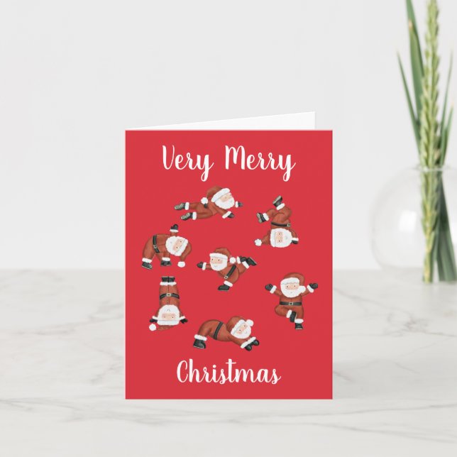 Yoga Christmas Card Karte (Vorderseite)