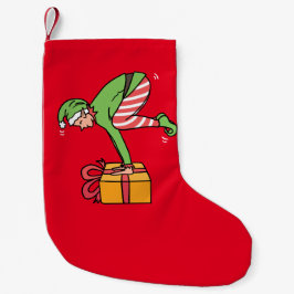 Yoga Christmas Elf Pose Kleiner Weihnachtsstrumpf
