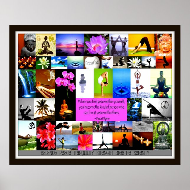 Yoga Collage Poster (Vorne)