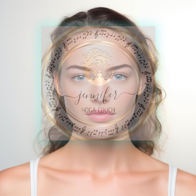 Yoga Couch Therapeutin Mindfullness QR CODE Music Quadratische Visitenkarte (Yoga Couch Therapist Mindfullness QR CODE Music Square Business Card)