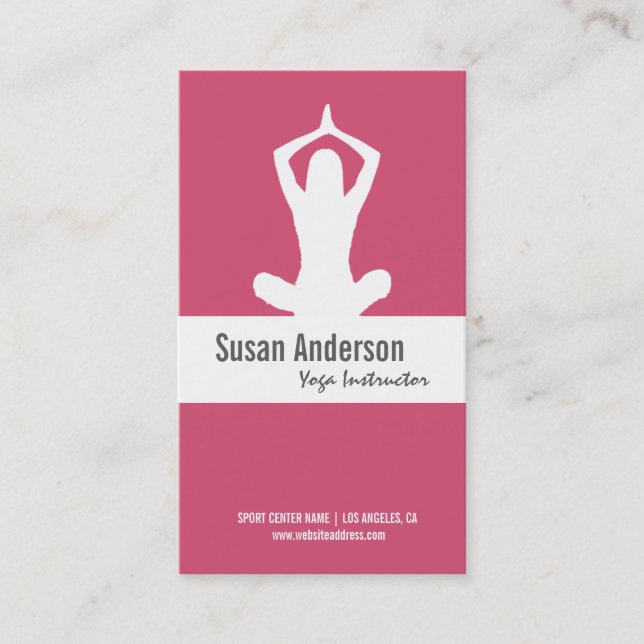 Yoga Custom Business Card Visitenkarte (Vorderseite)