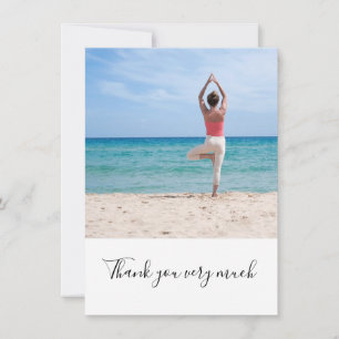 Yoga Dankeschön Card   Posing der Frau in Yoga Dankeskarte