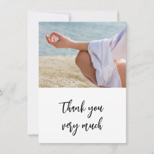 Yoga Dankeschön Card   Posing der Frau in Yoga Dankeskarte