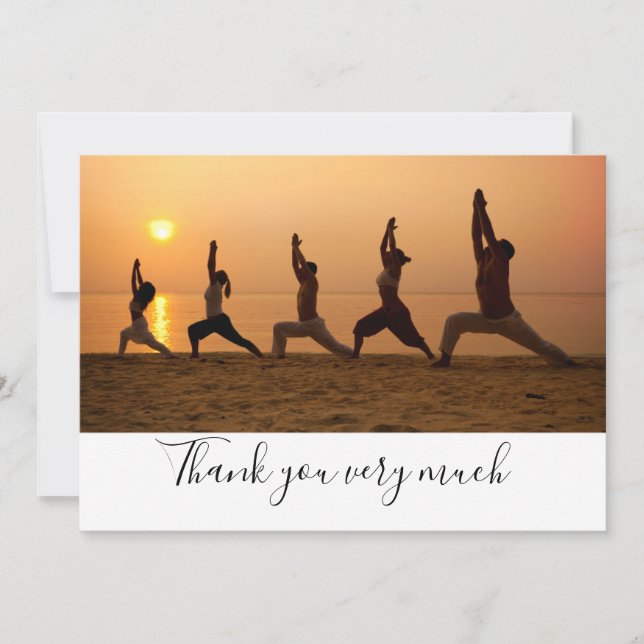 Yoga Dankeschön Karte (Vorderseite)