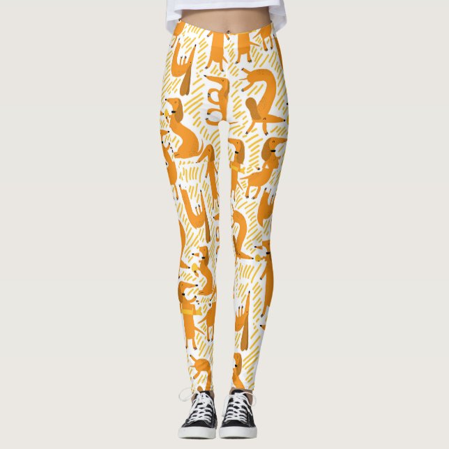 Yoga Dawg Leggings Dachshund Pantalon sportif (Devant)