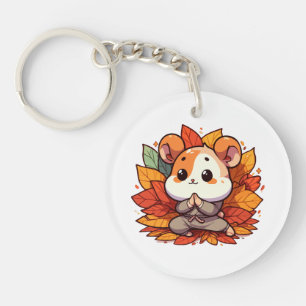 Yoga de hamster automnal kawaii