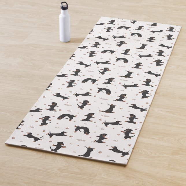 Yoga der kurzhaarigen Dackel Yogamatte (Beispiel)
