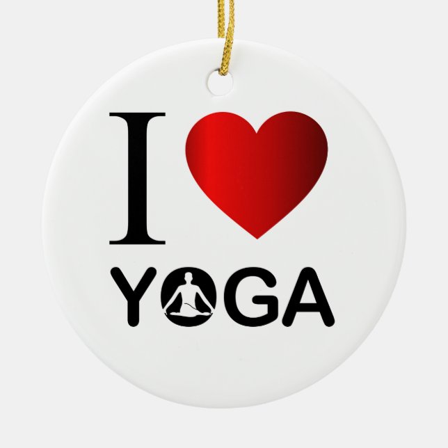 Yoga der Liebe I Keramikornament (Vorne)