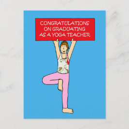 Yoga Doacher Graduate Herzlichen Glückwunsch Postkarte