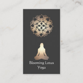Yoga Doacher Meditation Pose Gold Lotus Visitenkarte