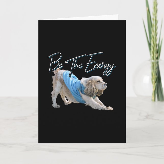 Yoga Downward Dog - Seien Sie das Energieangebot Karte (Vorderseite)