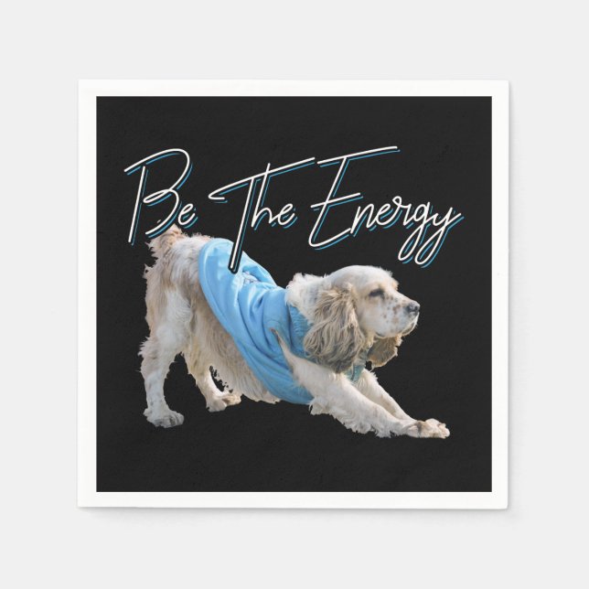 Yoga Downward Dog - Seien Sie das Energieangebot Serviette (Vorderseite)