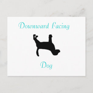 Yoga Downward Facing Dog Post Card Postkarte