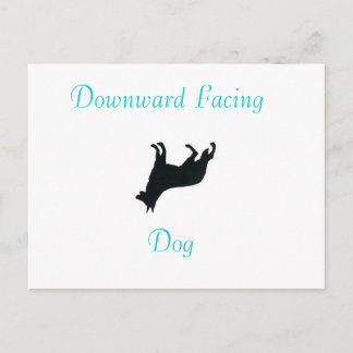 Yoga Downward Facing Dog Post Card Postkarte