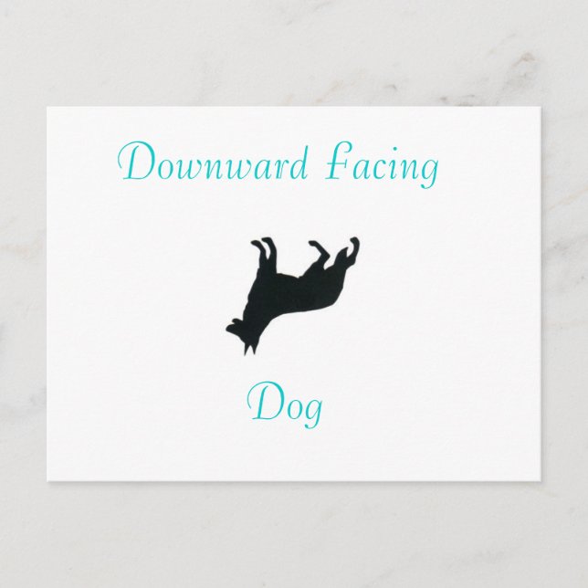 Yoga Downward Facing Dog Post Card Postkarte (Vorderseite)