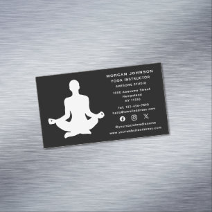 Yoga-Dozentin für soziale Medien - Gesundheit und  Magnetische Visitenkarte