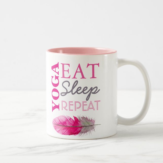 Yoga, Eat, Schlafen, Kaffeepause, Tasse wiederhole (Rechts)