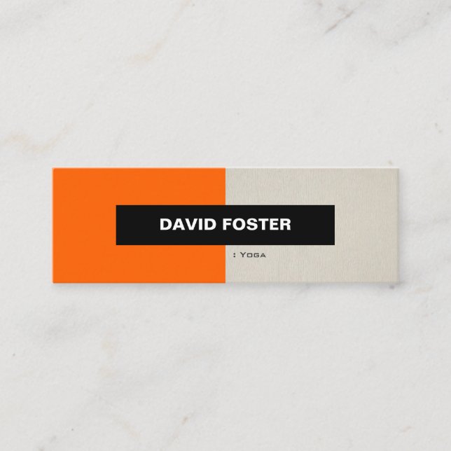 Yoga - Einfach elegant Stilvoll Mini Visitenkarte (Vorderseite)