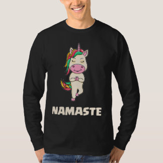 Yoga Einhorn Turnen Namaste Meditation T-Shirt