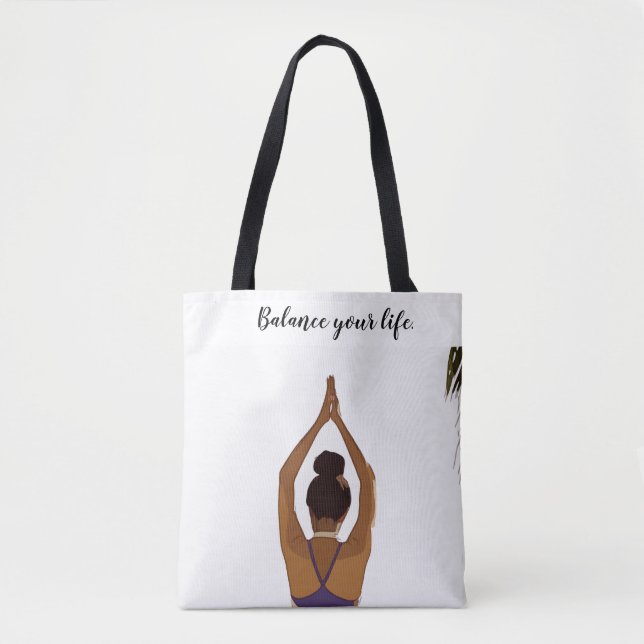 Yoga Équilibrer votre vie femme posant yoga Sac fo (Devant)