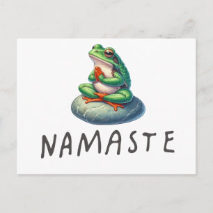 Yoga Essen Schlaf Yoga Wiederholen Frosch Posing Y Postkarte