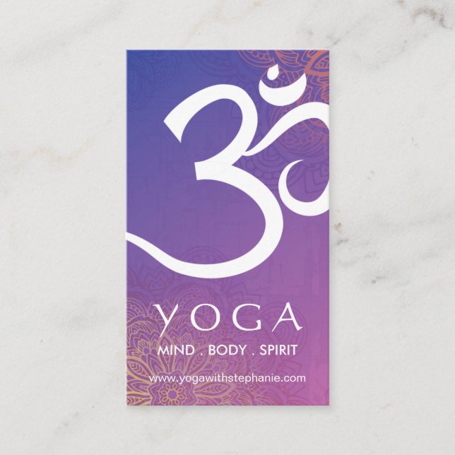 Yoga et cartes de visite de Reiki (Devant)