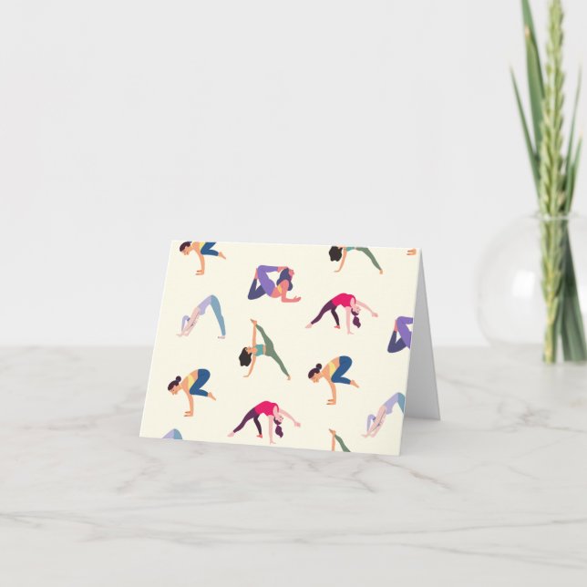 Yoga Feiertagskarte (Vorderseite)
